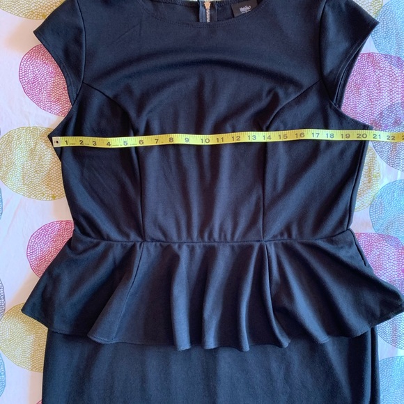Mossimo Peplum  Black Dress. EUC. Size XXL. - Picture 5 of 6